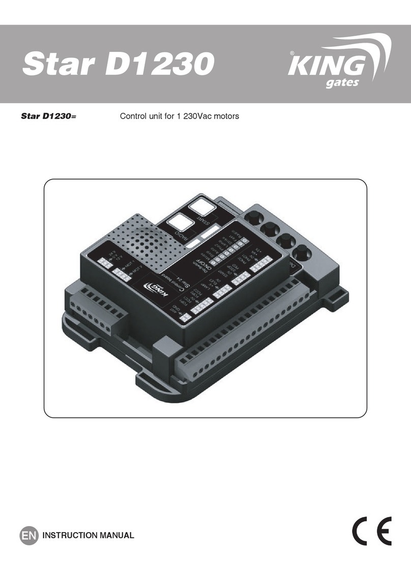 King gates Star D1230 instruction manual