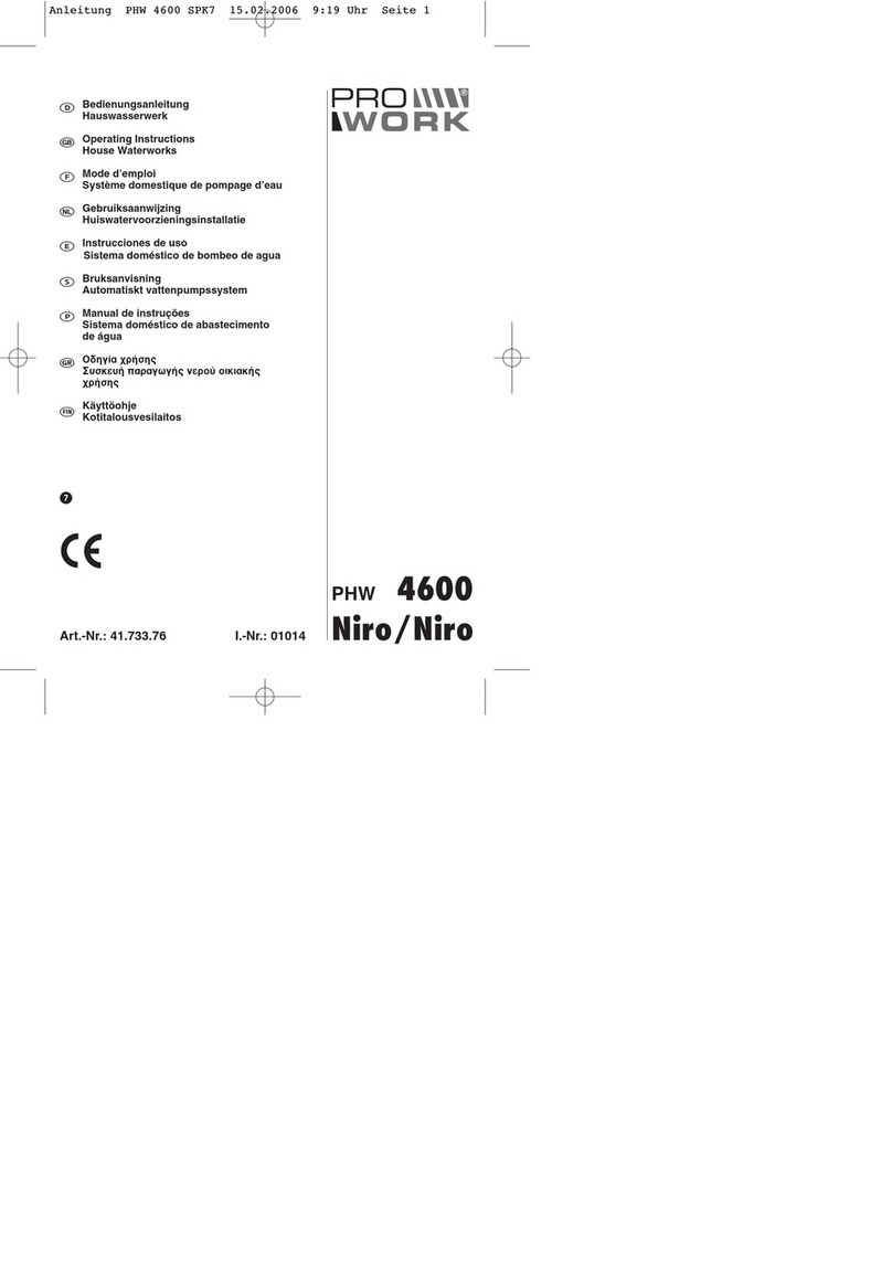 Pro Work PHW 4600 Niro/Niro operating instructions Pro Work PHW 4600 Niro/Niro operating instructions