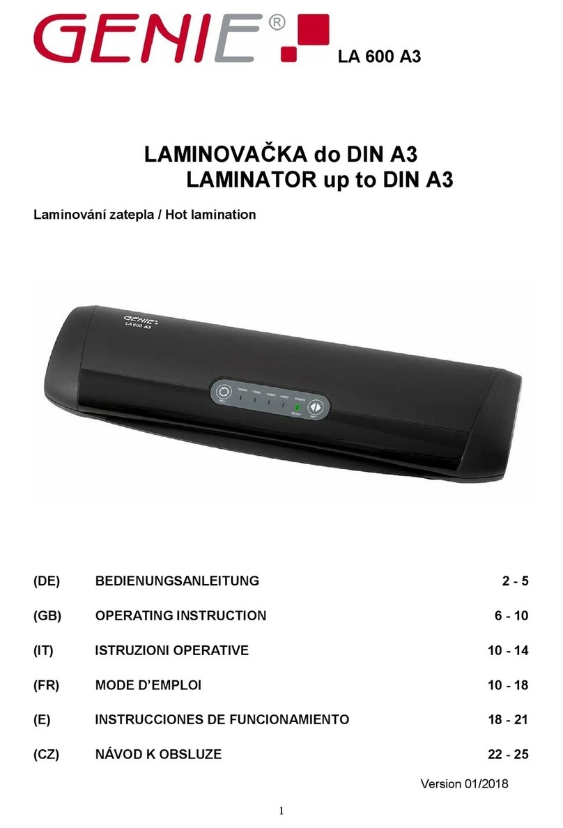 Genie LA 600 A3 Operating	 instruction