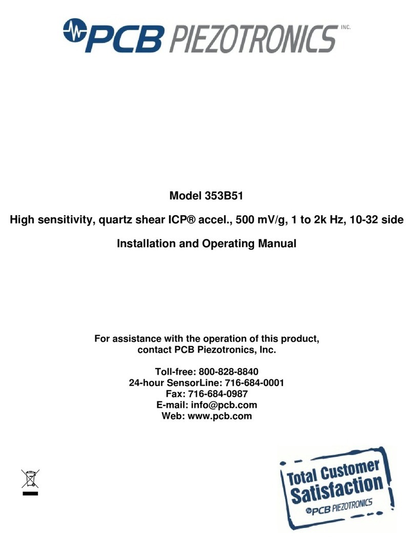 PCB Piezotronics ICP 353B51 Installation and operating manual