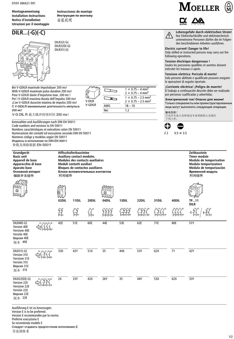 Moeller DILR-G Series quick start guide