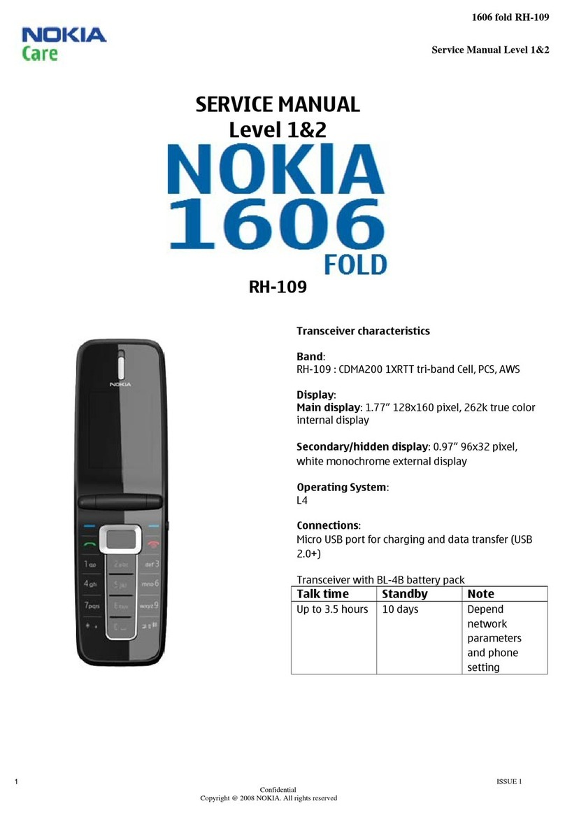 Nokia 1606 FOLD Service manual