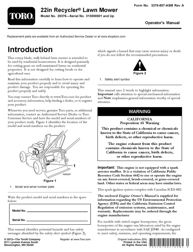 Toro Recycler 20376 User manual