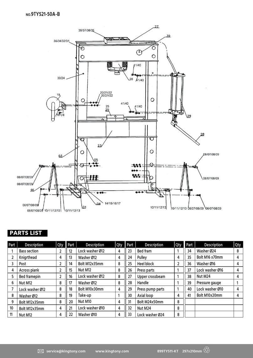 King Tony 9TY511-12A-B Operation manual