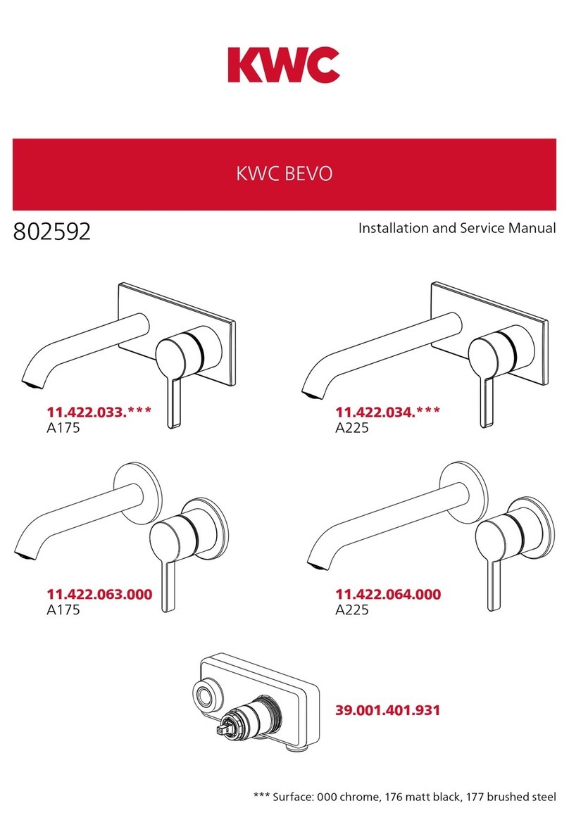 KWC BEVO A175 11.422.033 Series Installation and service manual