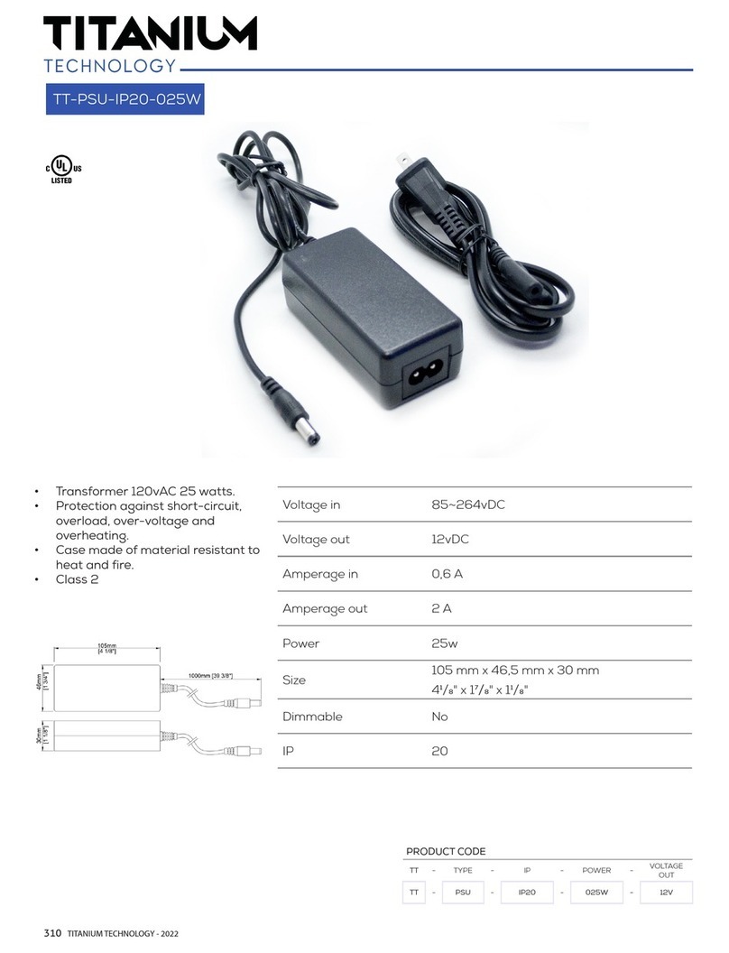Titanium TT-PSU-IP20-025W quick start guide