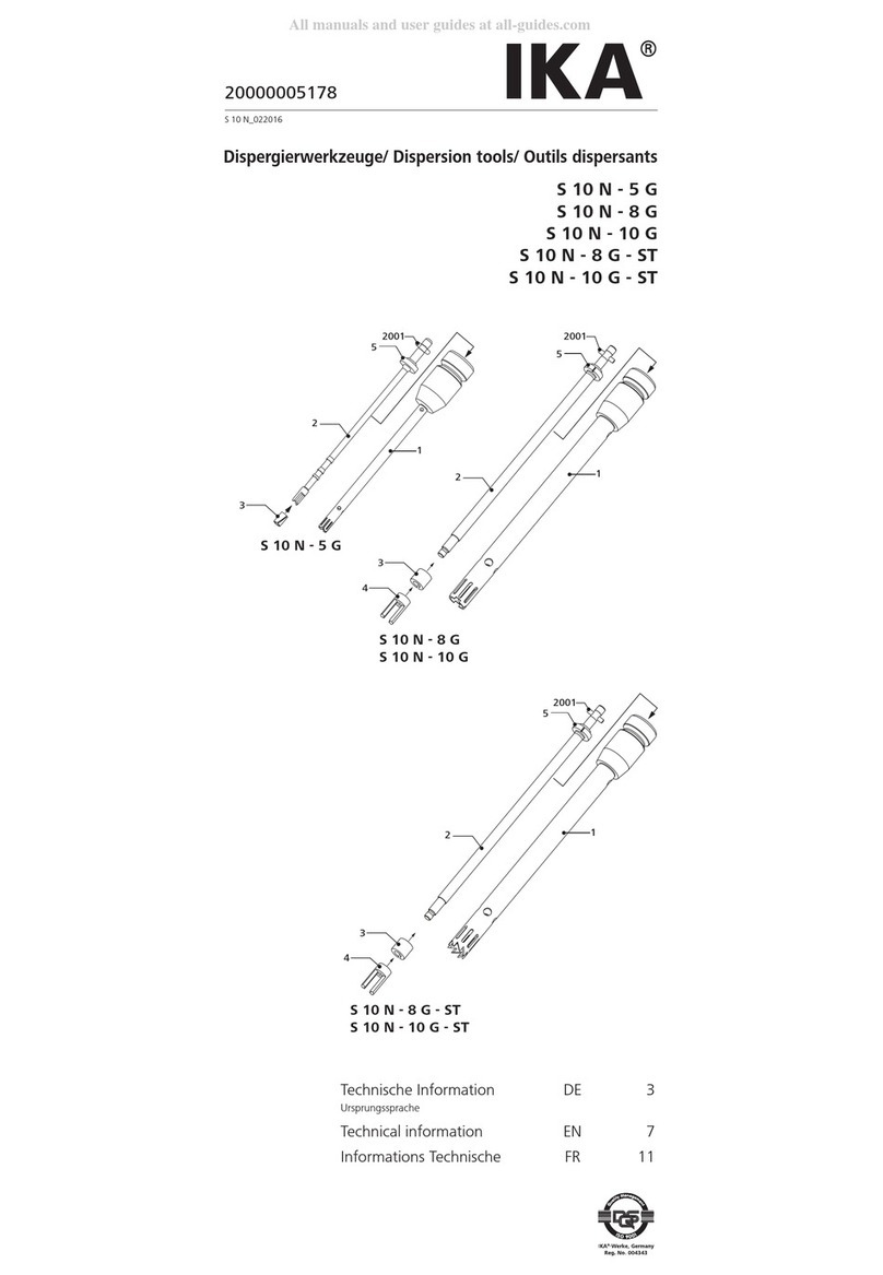 IKA S 10 N - 5 G User manual