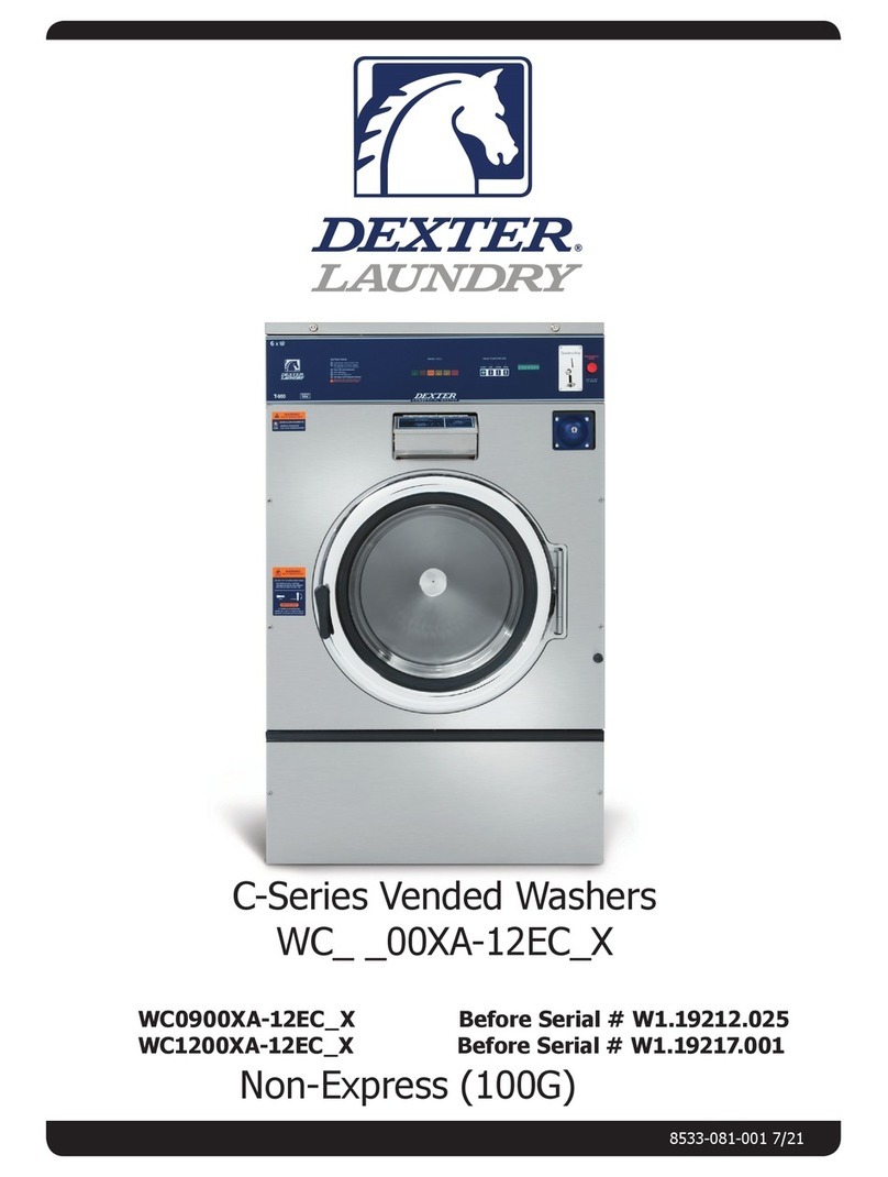 Dexter Laundry WC 00XA-12EC X Series User manual