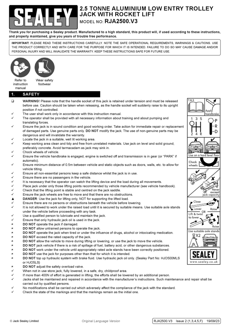 Sealey RJA2500.V3 instructions