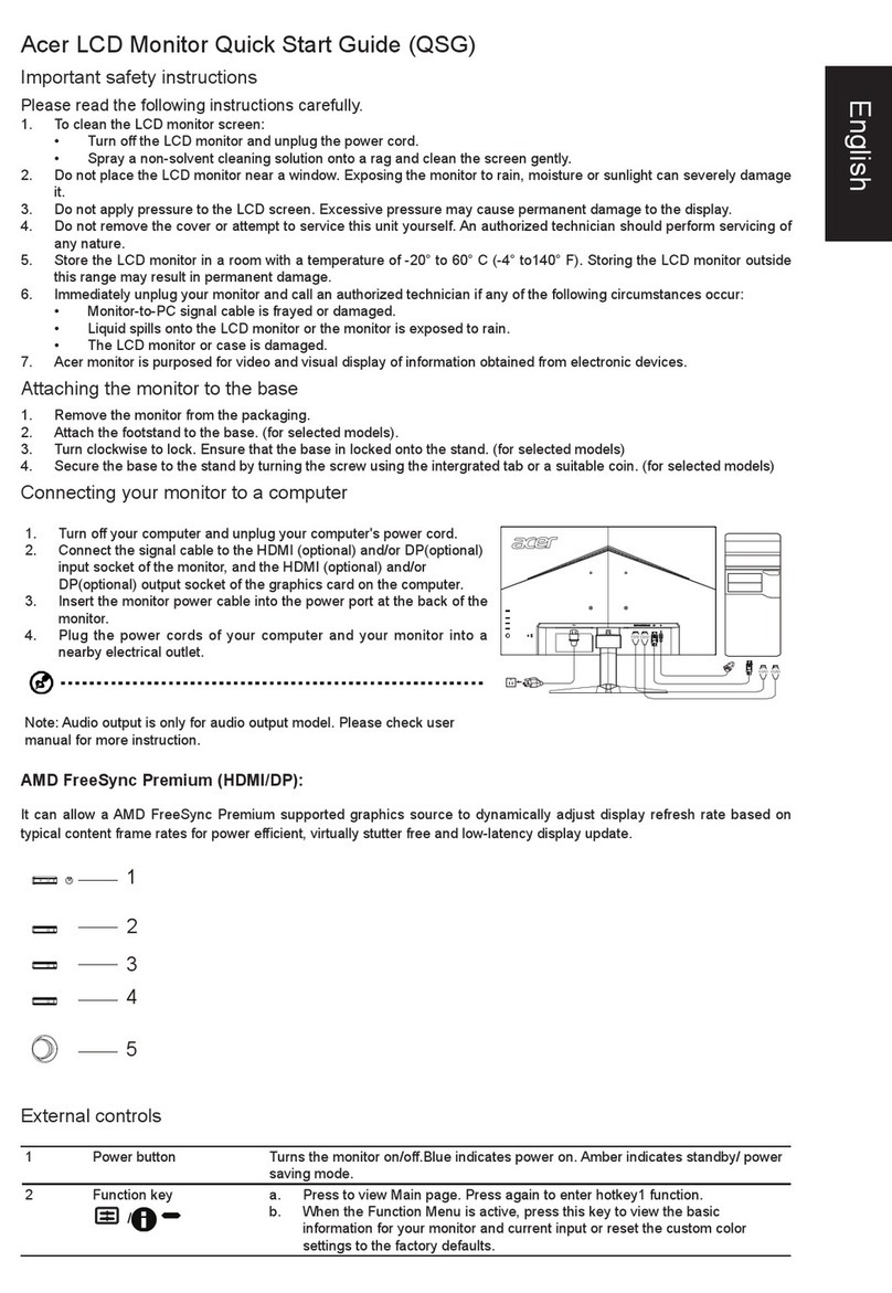 Acer NITRO VG2 VG272S User manual Acer NITRO VG2 VG272S User manual