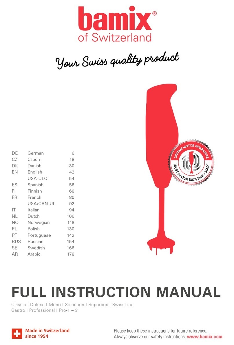 Bamix De Luxe User manual