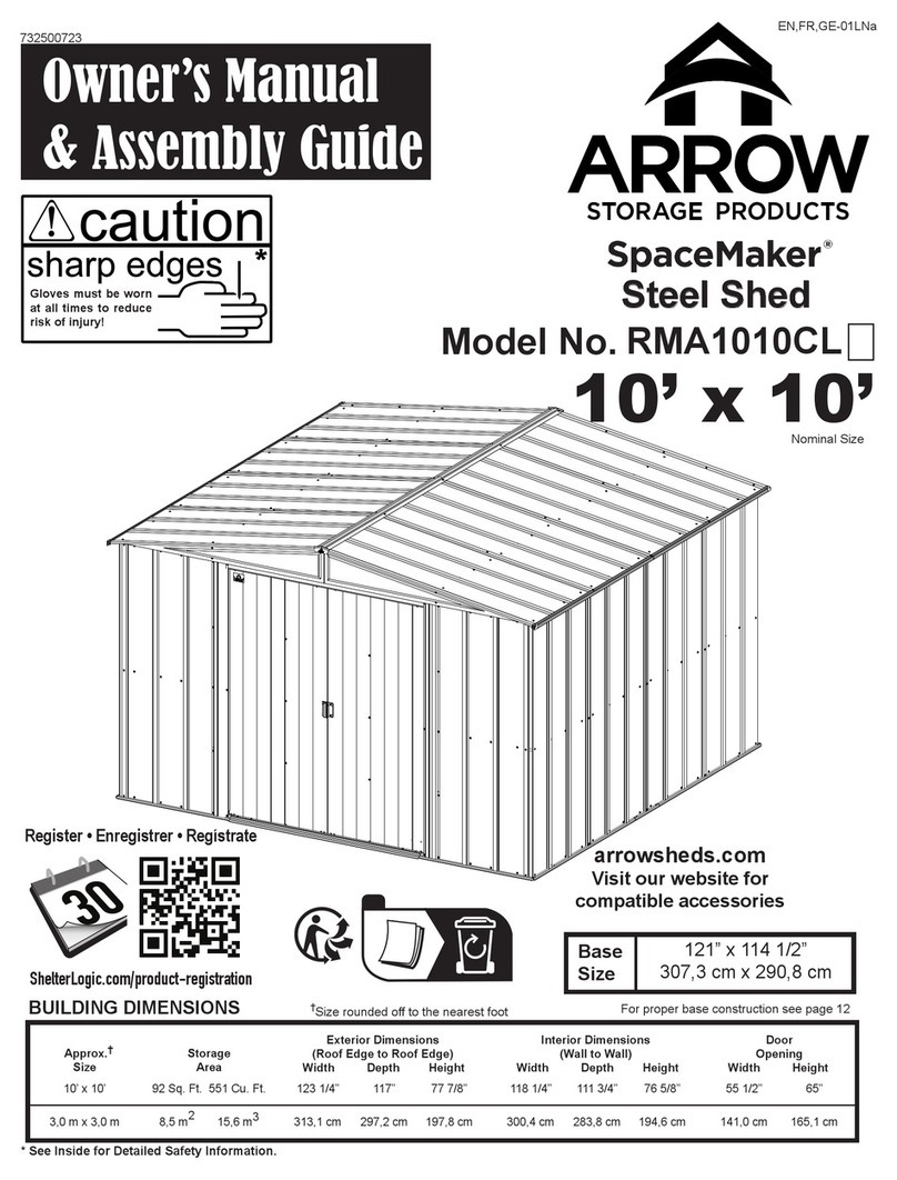 Arrow Storage Products SpaceMaker RMA1010CL Instructions for use Arrow Storage Products SpaceMaker RMA1010CL Instructions for use
