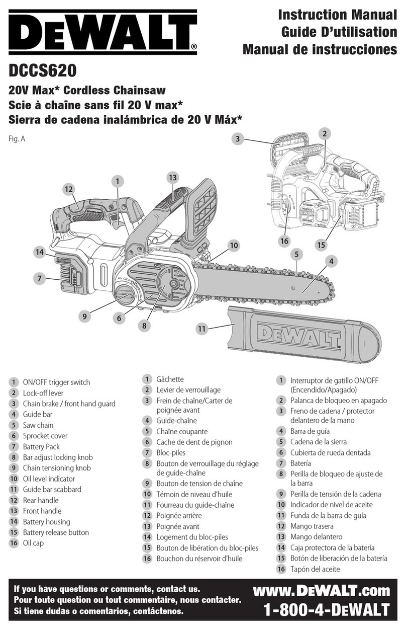 DeWalt DCCS620B instruction manual
