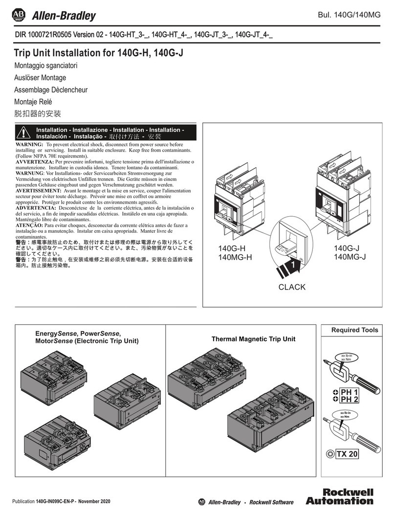 Allen-Bradley 140G-H Installation and operation manual