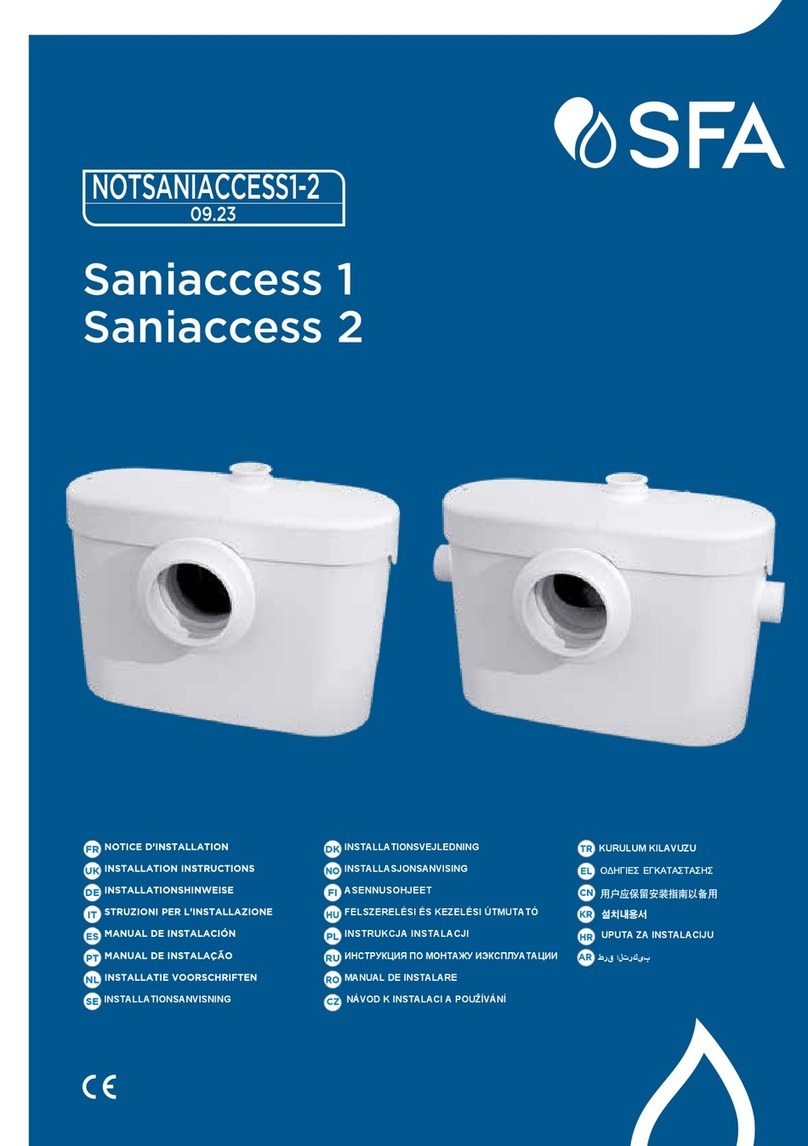 SFA SANIACCESS 1 installation instructions