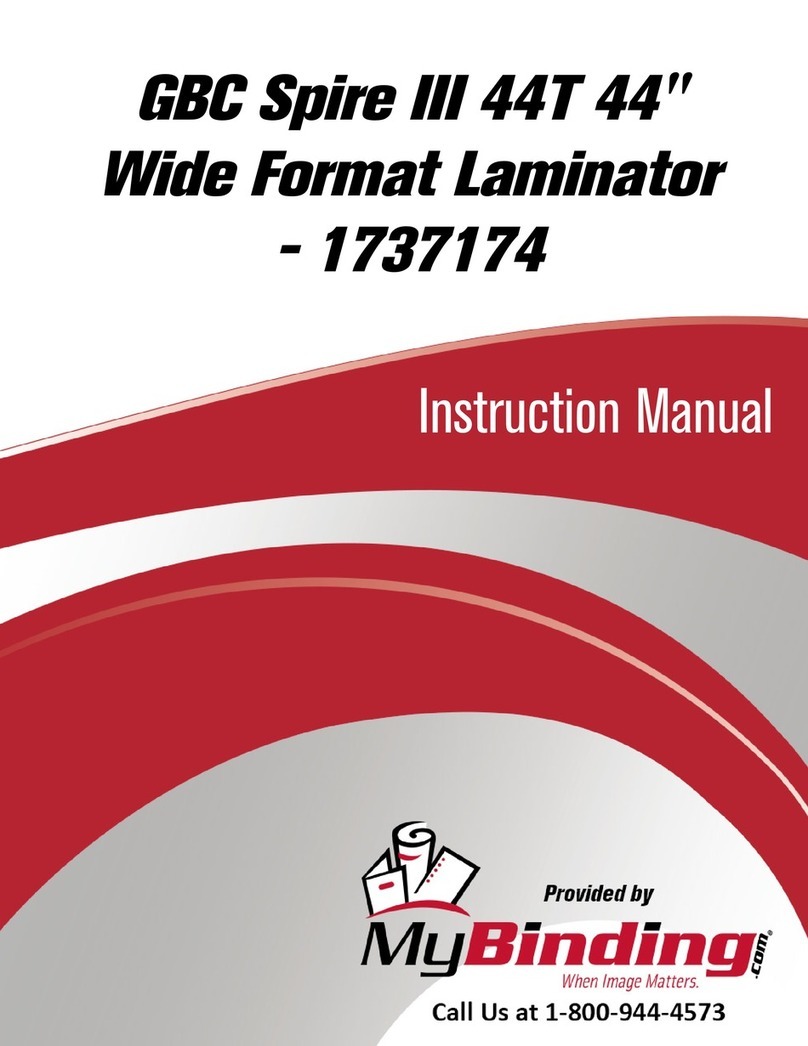 GBC Spire III 44T User manual
