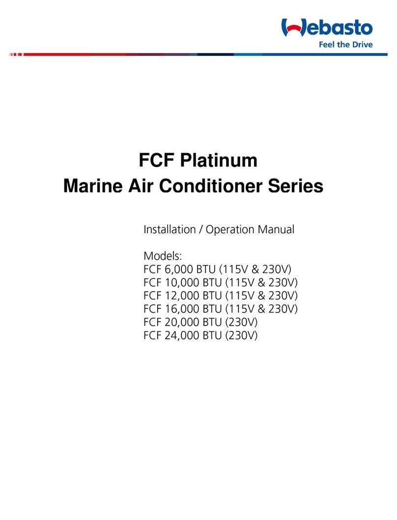 Webasto Platinum FCF 24,000 BTU User manual