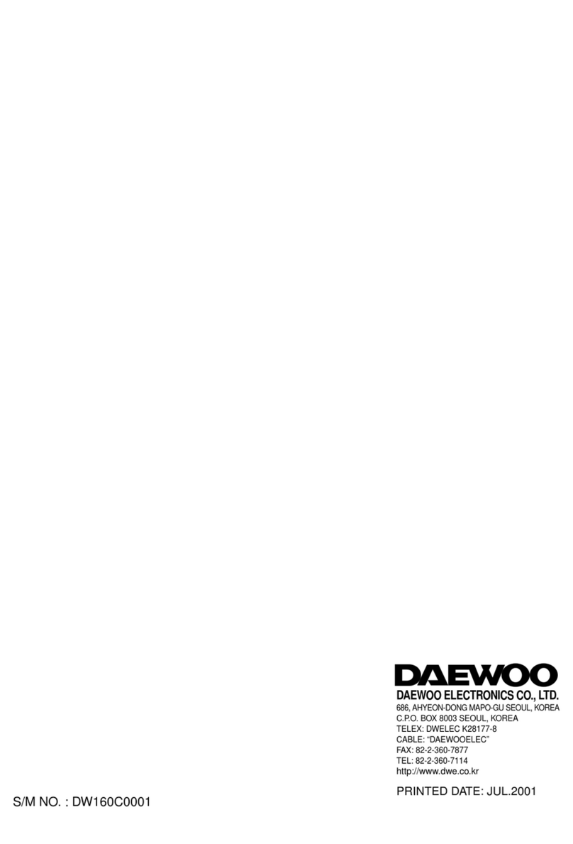 Daewoo DWM-160C User manual Daewoo DWM-160C User manual