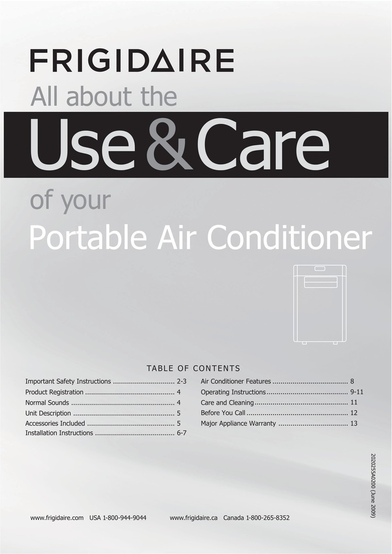 Frigidaire CRA073PU1 Owner's manual