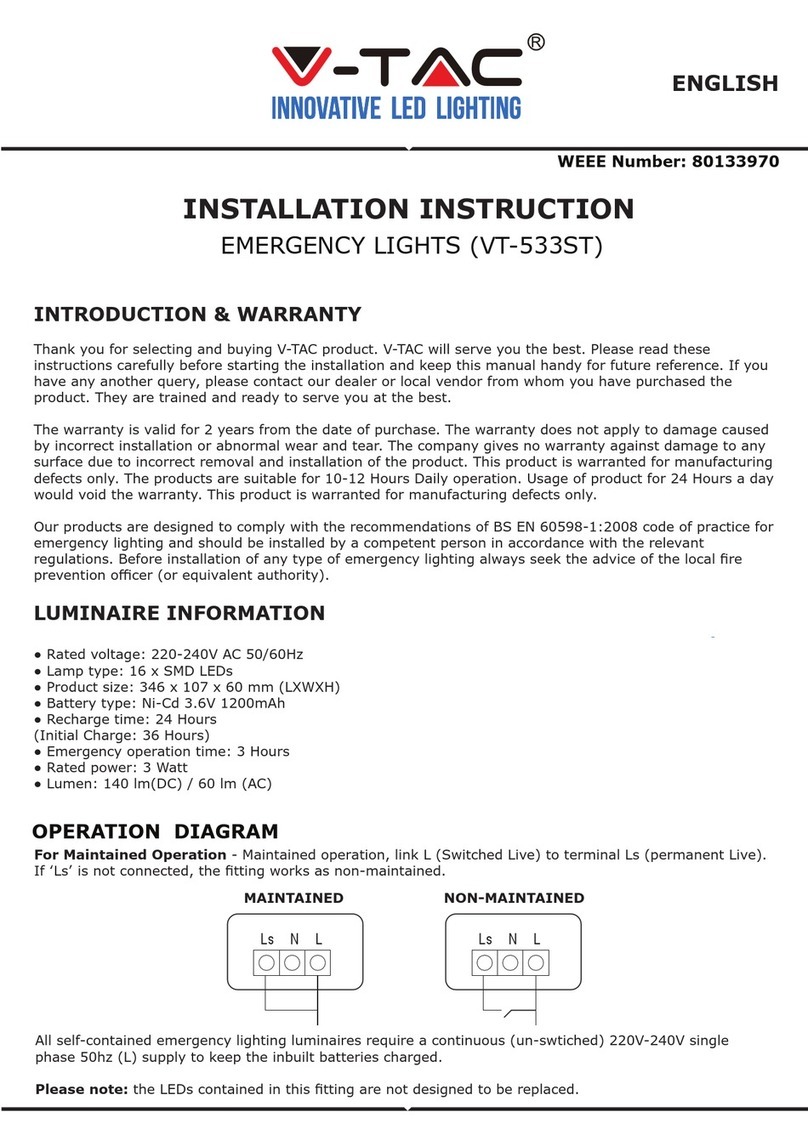 V-TAC VT-533ST installation instructions