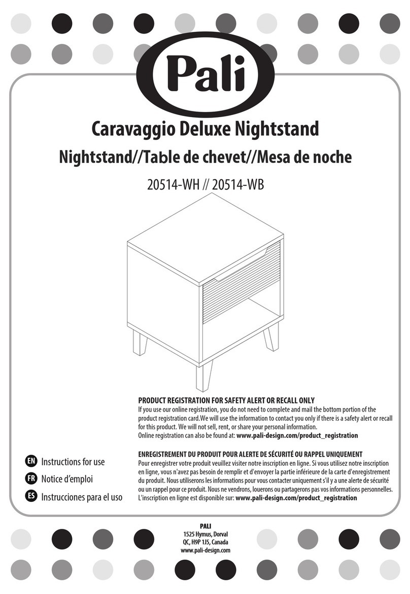 PALI Caravaggio Deluxe 20514-WH User manual