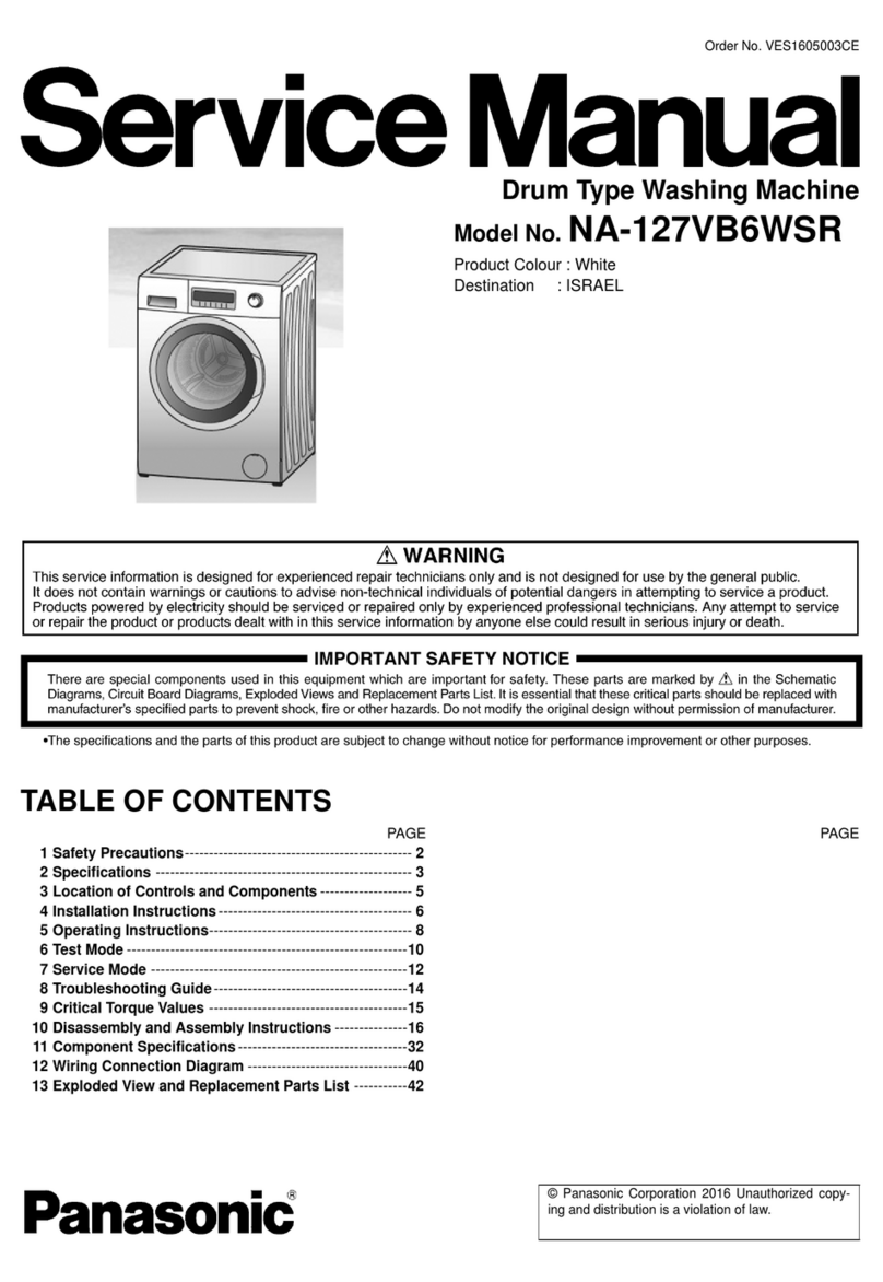 Panasonic NA-127VB6WSR Service manual
