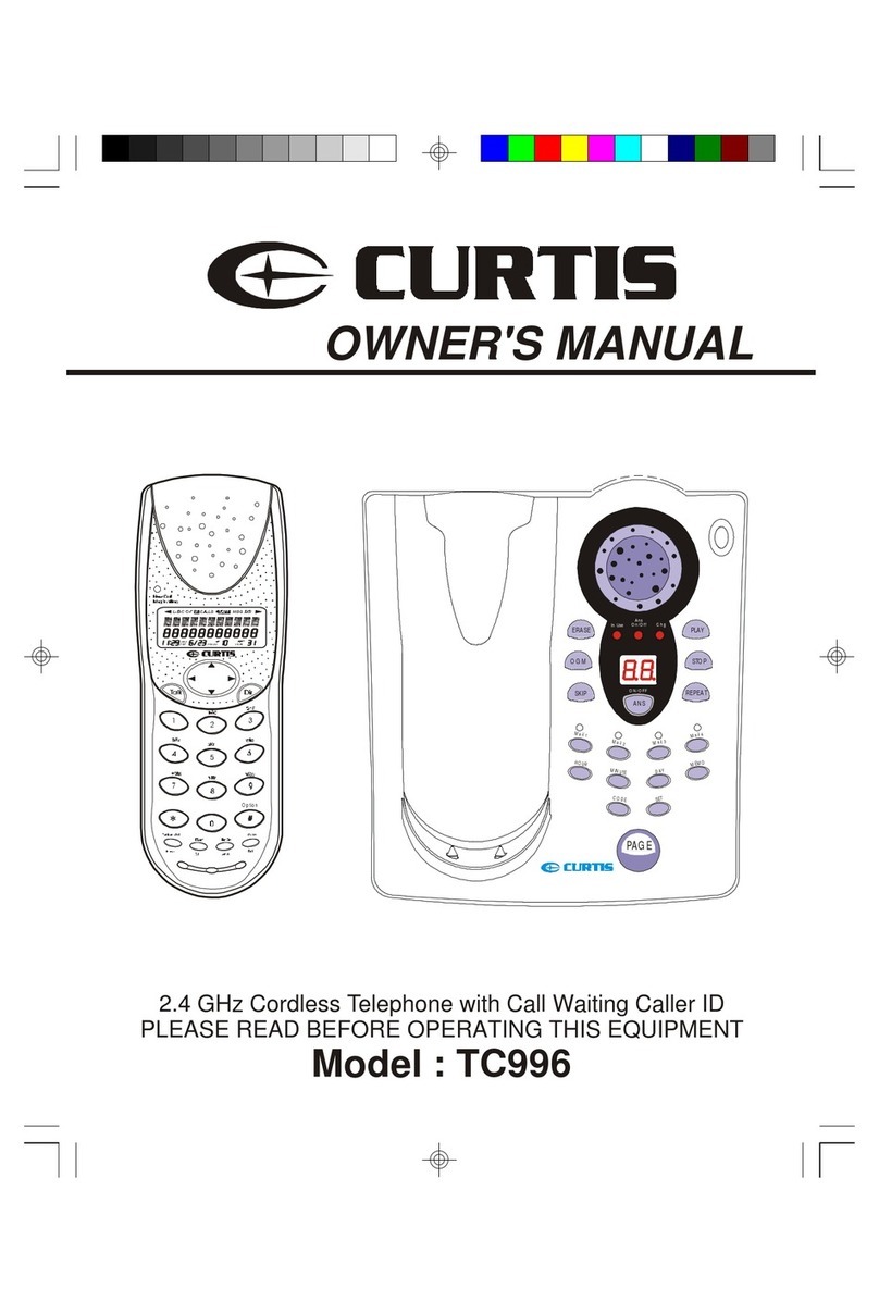 Curtis TC996 owner's manual