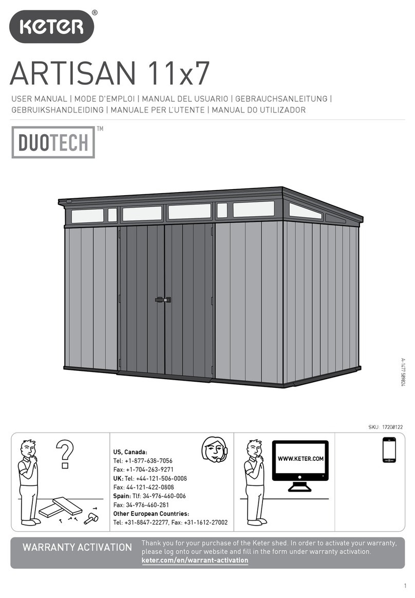 Keter DUOTECH ARTISAN 11x7 User manual Keter DUOTECH ARTISAN 11x7 User manual