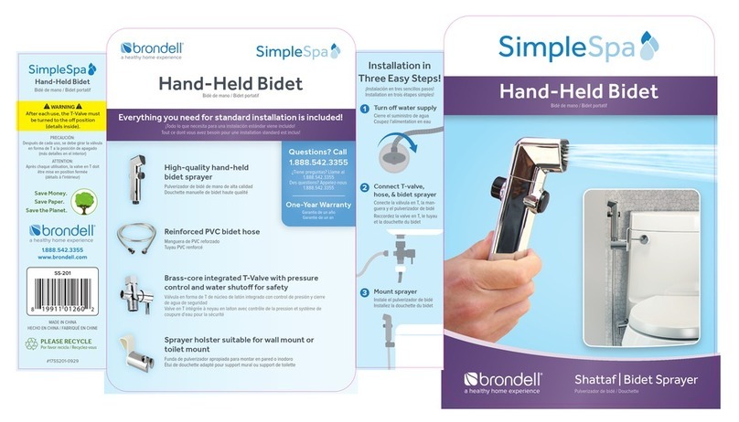 brondell SimpleSpa SS-201 User manual