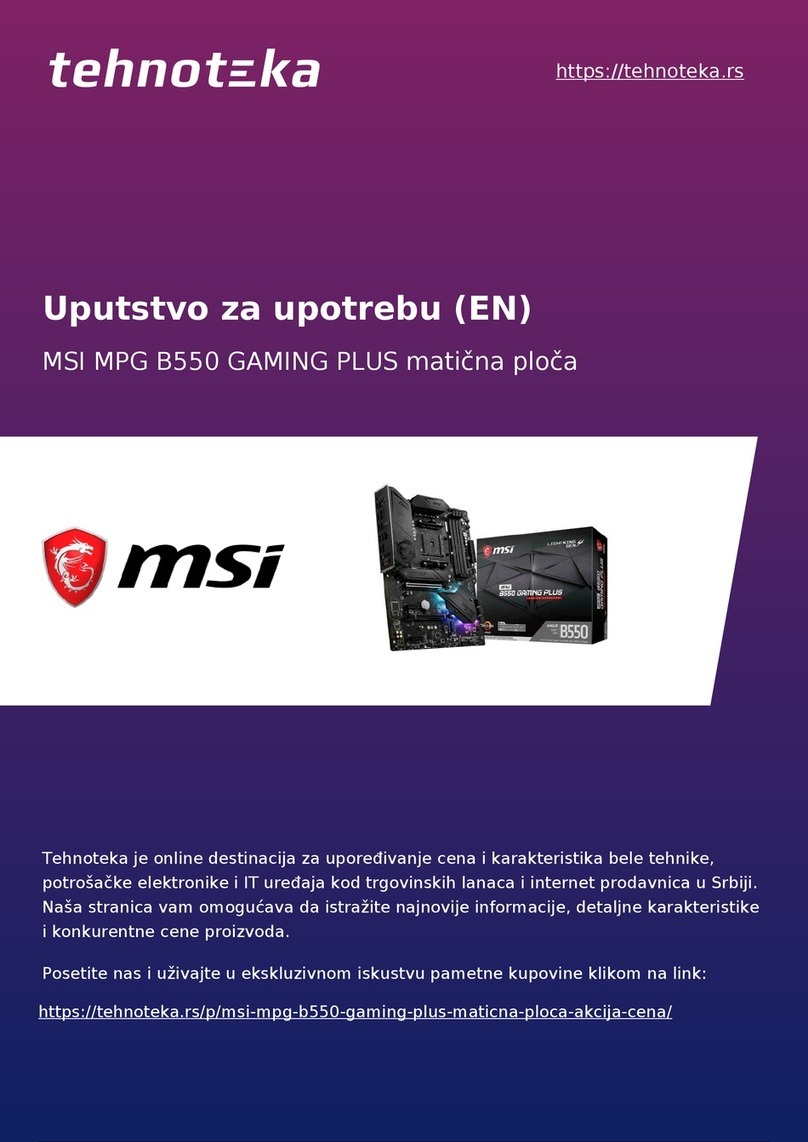 MSI MPG B550 GAMING PLUS User manual