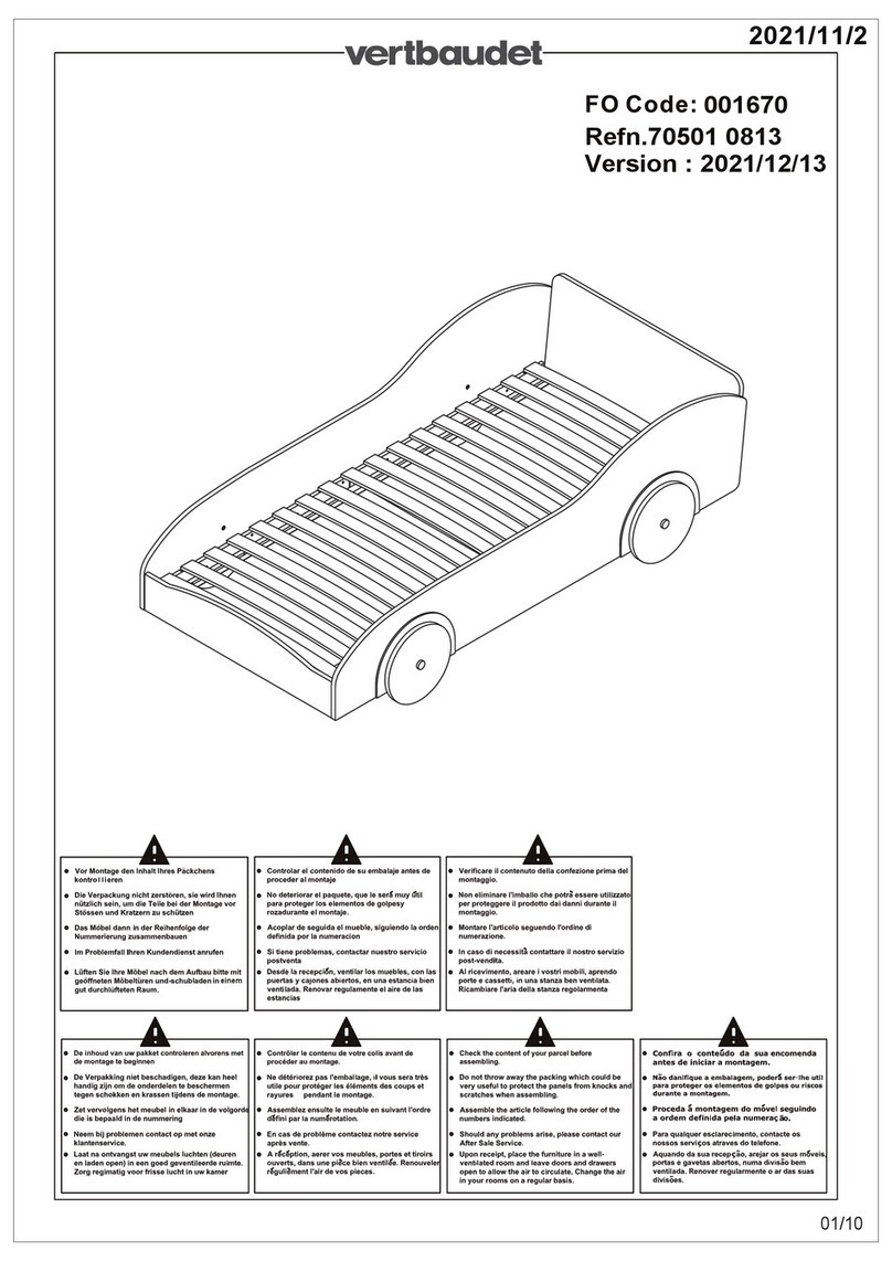 VERTBAUDET 70501 0813 manual
