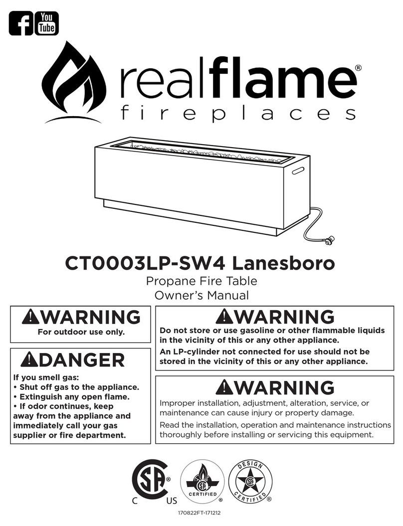 RealFlame Lanesboro CT0003LP-SW4 User manual RealFlame Lanesboro CT0003LP-SW4 User manual