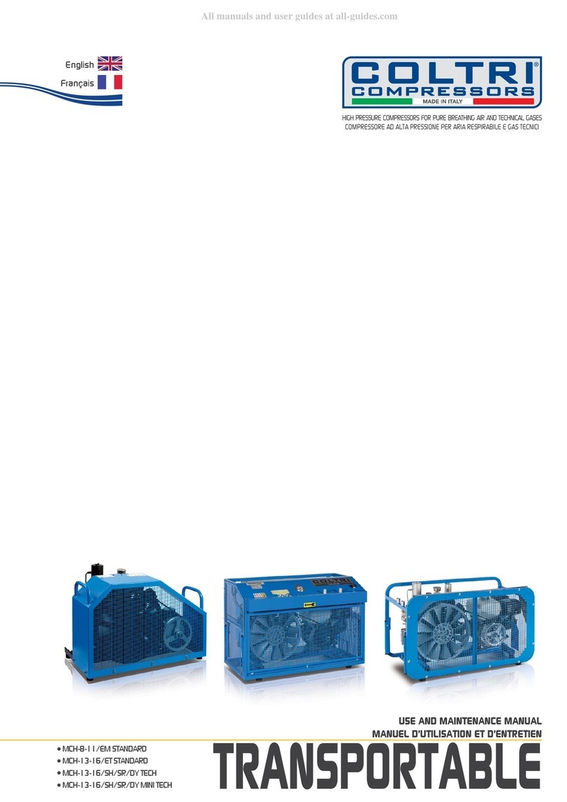 Coltri Compressors MCH-8/EM STANDARD Use and maintenance manual