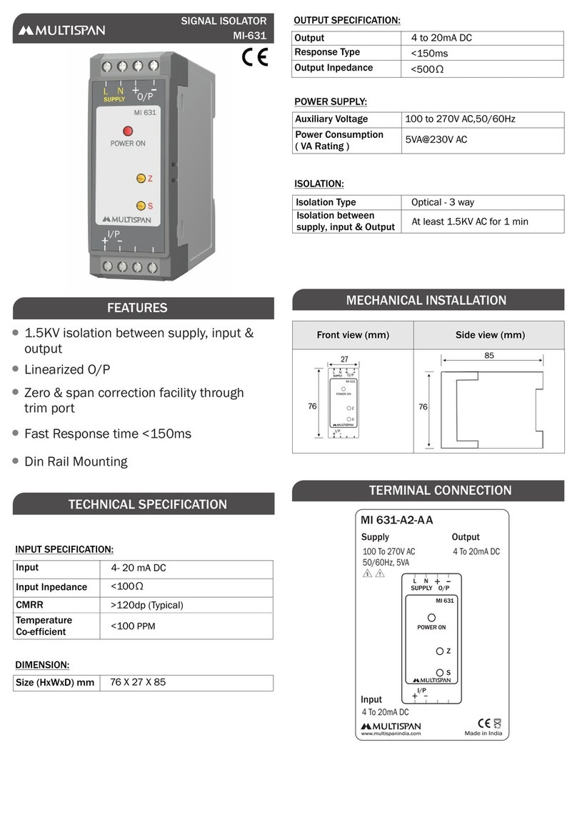 MULTISPAN MI-631 quick start guide