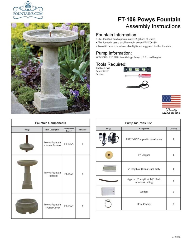 FOUNTAINS.COM Powys Assembly instructions FOUNTAINS.COM Powys Assembly instructions