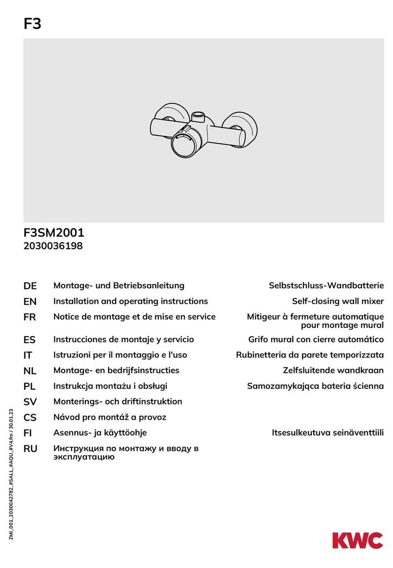 KWC F3SM2001 Installation and operating instructions