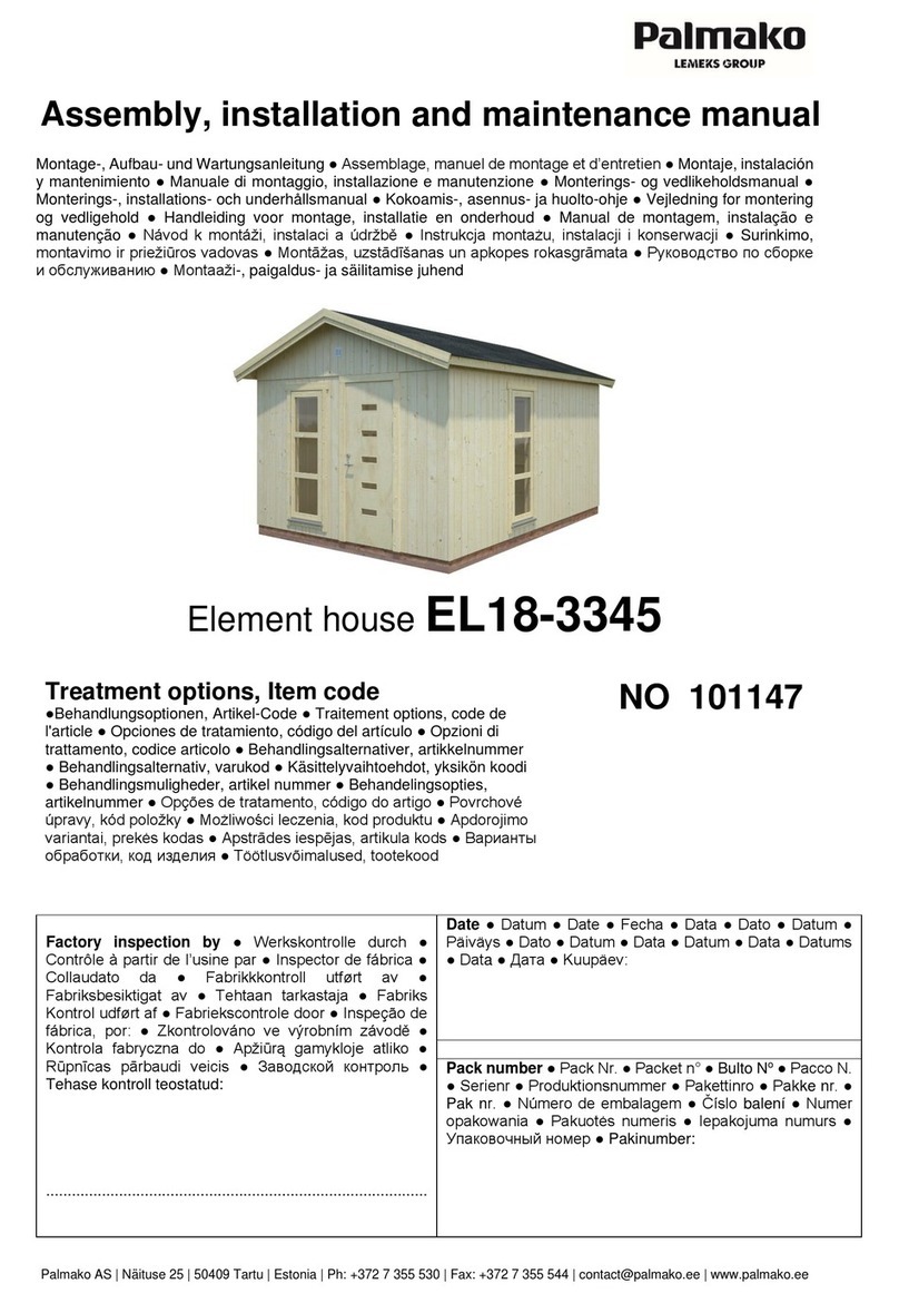 Lemeks Palmako EL18-3345 Assembly, installation and maintenance manual Lemeks Palmako EL18-3345 Assembly, installation and maintenance manual