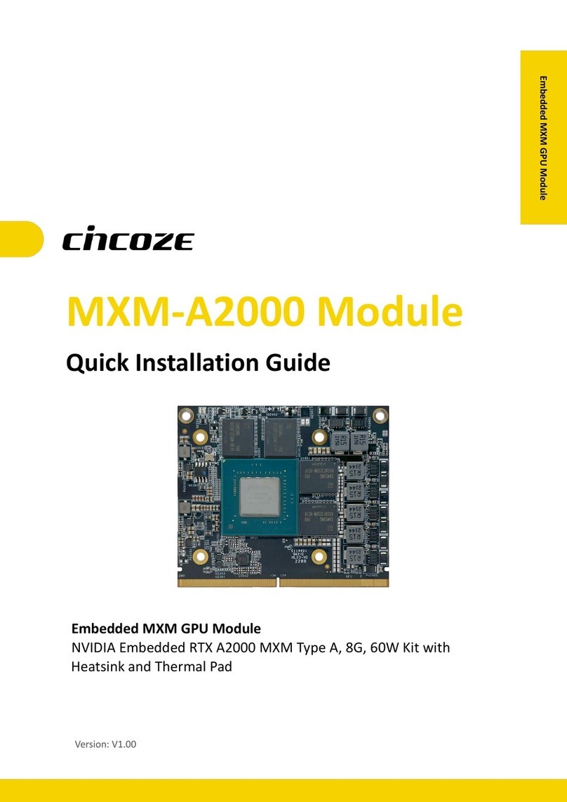 Cincoze MXM-A2000 Quick installation guide