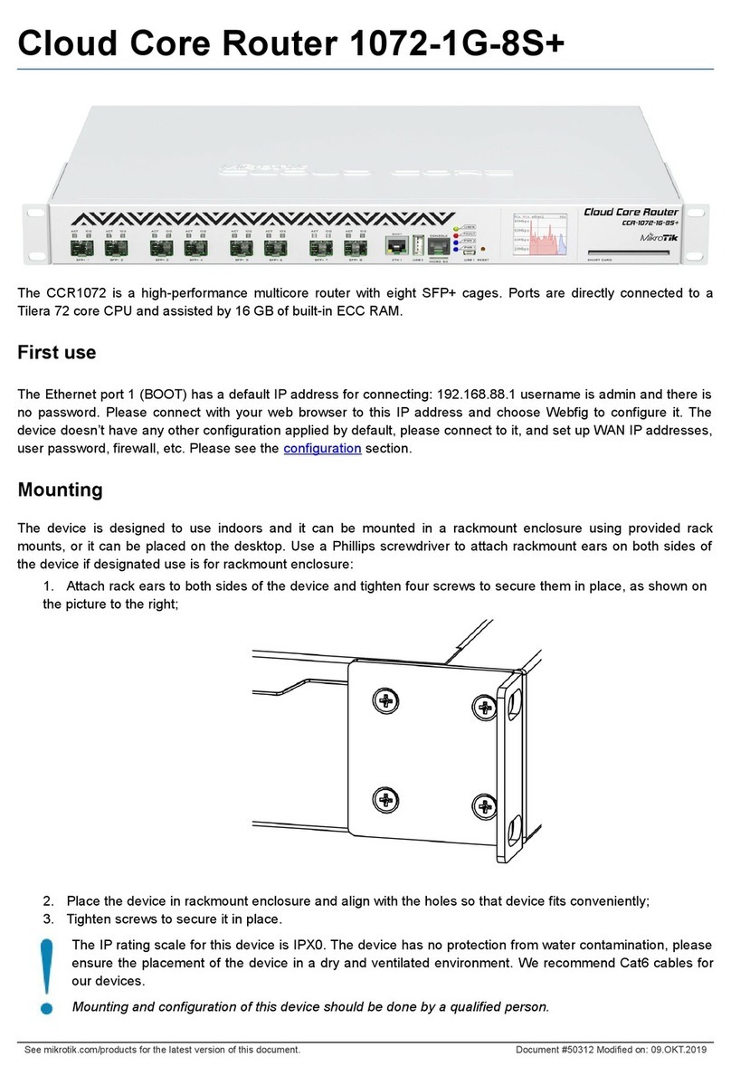 MikroTik Cloud Core Router 1072-1G-8S+ User manual