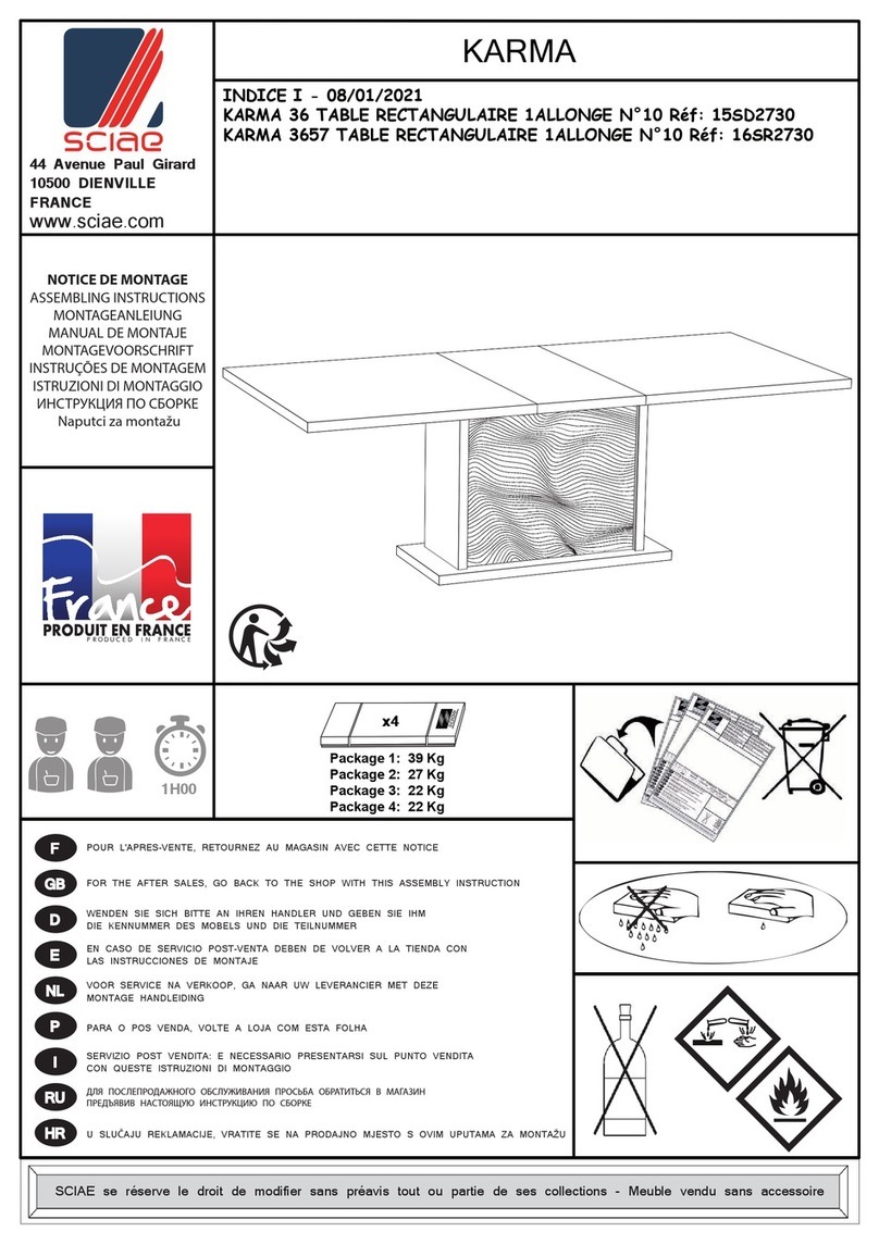 SCIAE KARMA 36 15SD2730 Assembling instructions
