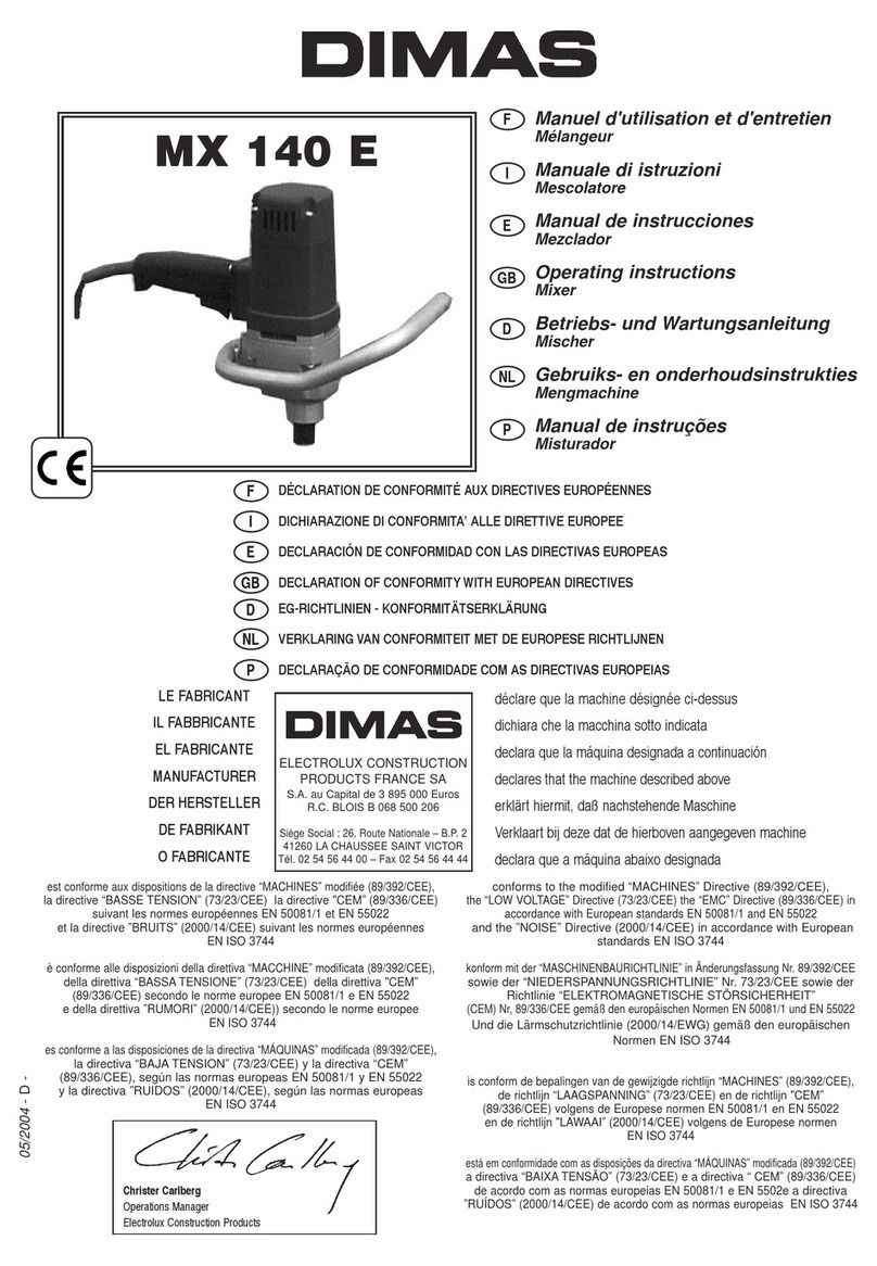Dimas MX 140 E User manual
