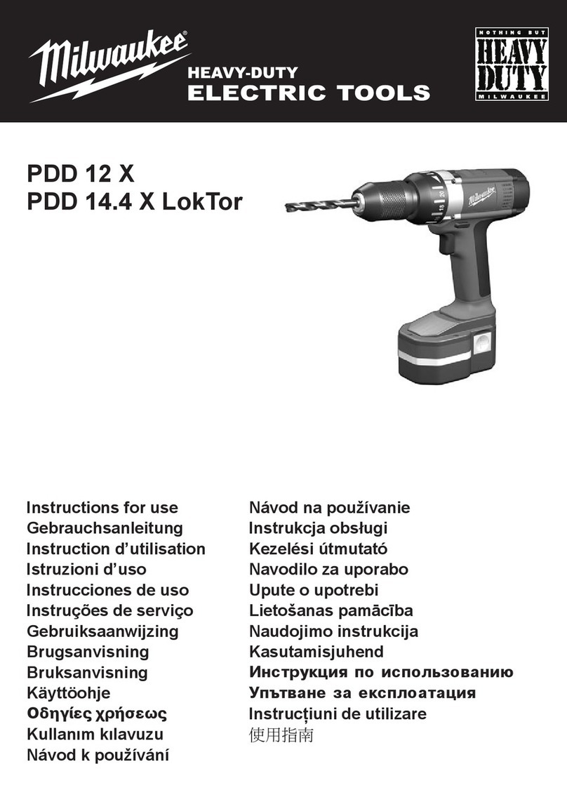 Milwaukee PDD 12 X Instructions for use