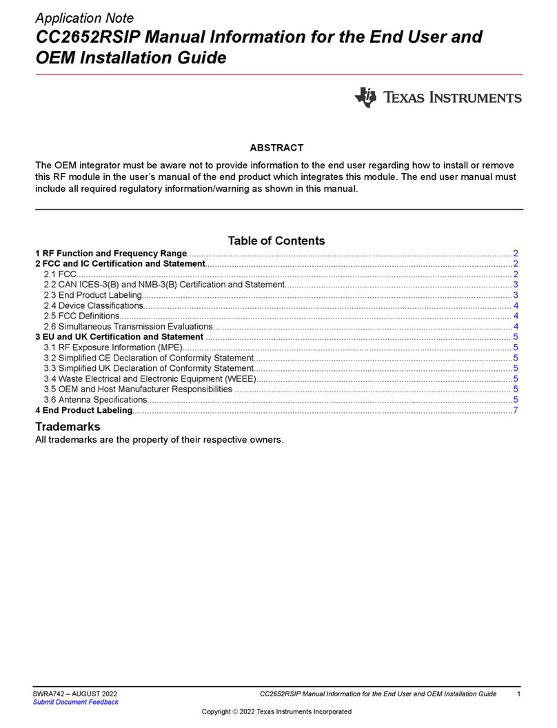 Texas Instruments CC2652RSIP User manual