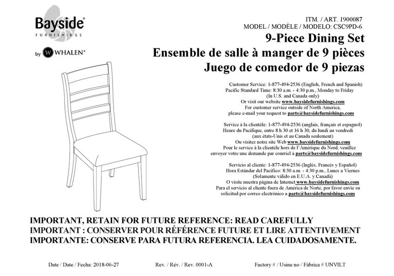 Whalen Bayside CSC9PD-6 User manual