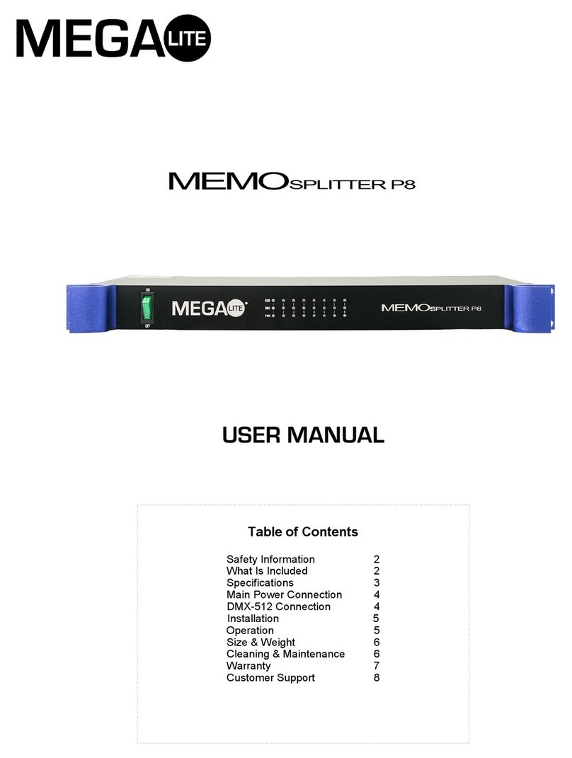 MegaLite Memo Splitter P8 user manual