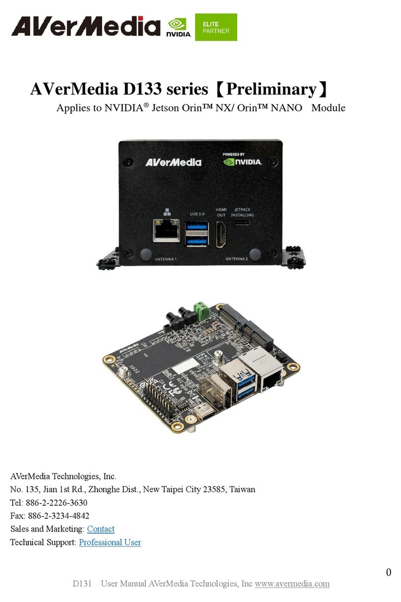 Nvidia AVerMedia D133 Series User manual