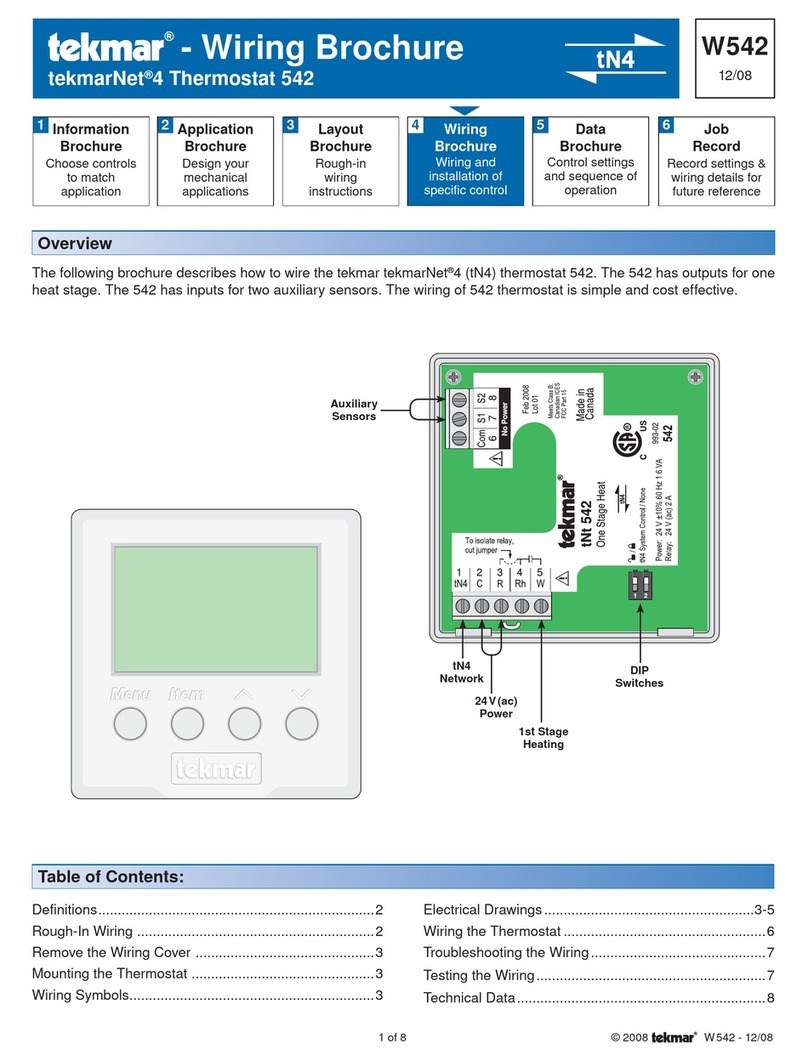 Tekmar 542 Wiring Brochure