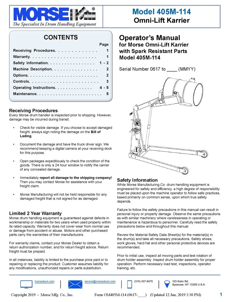 morse 405M-114 Operator's manual