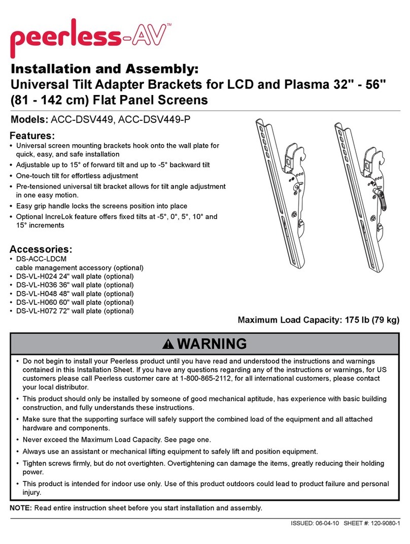 peerless-AV ACC-DSV449-P Installation and assembly peerless-AV ACC-DSV449-P Installation and assembly