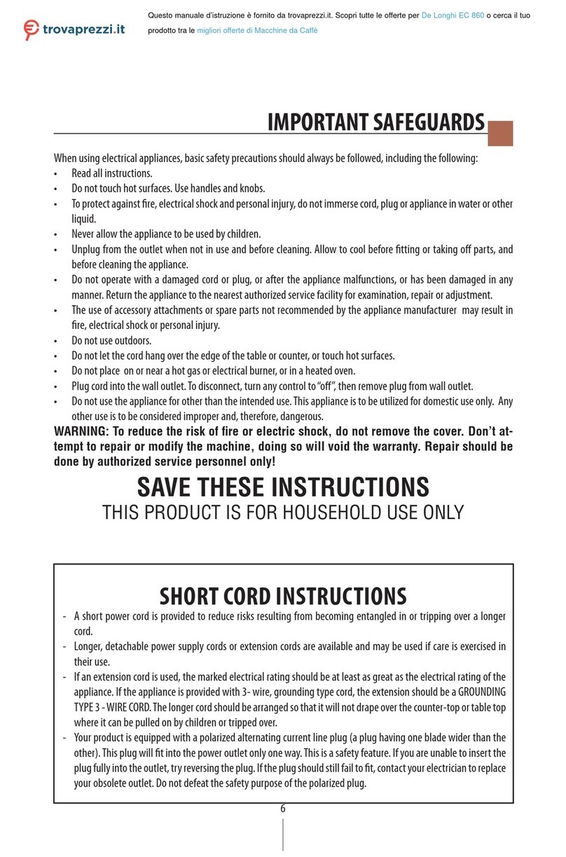 DeLonghi EC860 User manual